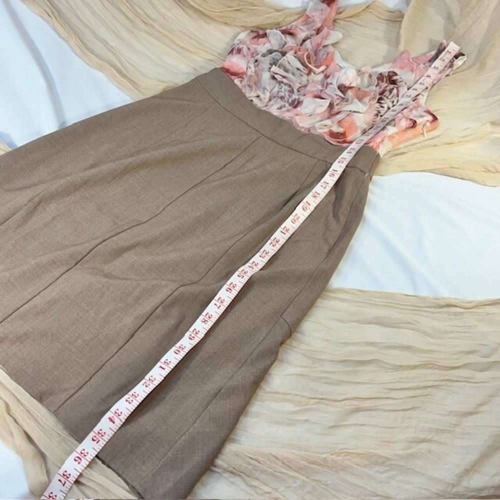 New York & Company Sleeveless Pink/Red Ruffle Top Tank Midi Dress Size S - Picture 6 of 8